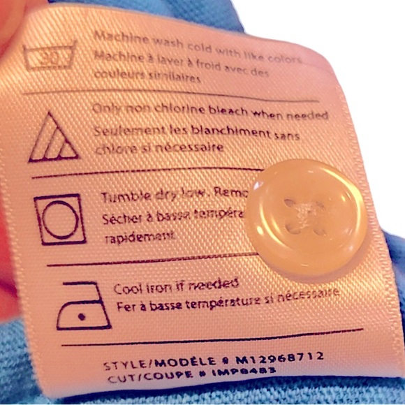 Vince Men's Polo Classic Slub Cotton Turquoise Blue Size Large Made in Peru - Picture 4 of 4